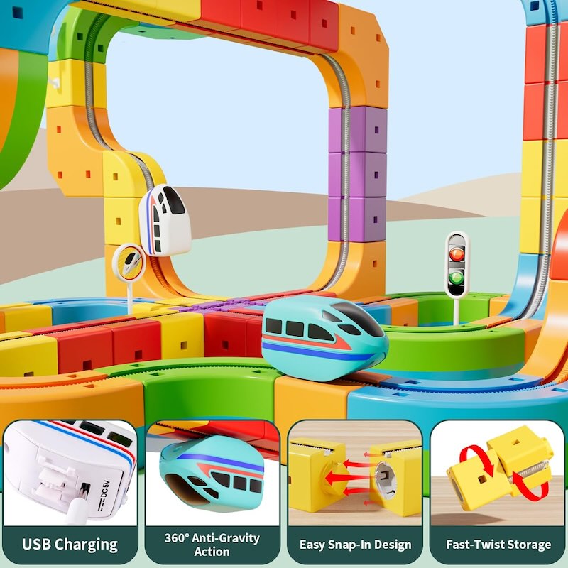 Modular Electric Train Track Set